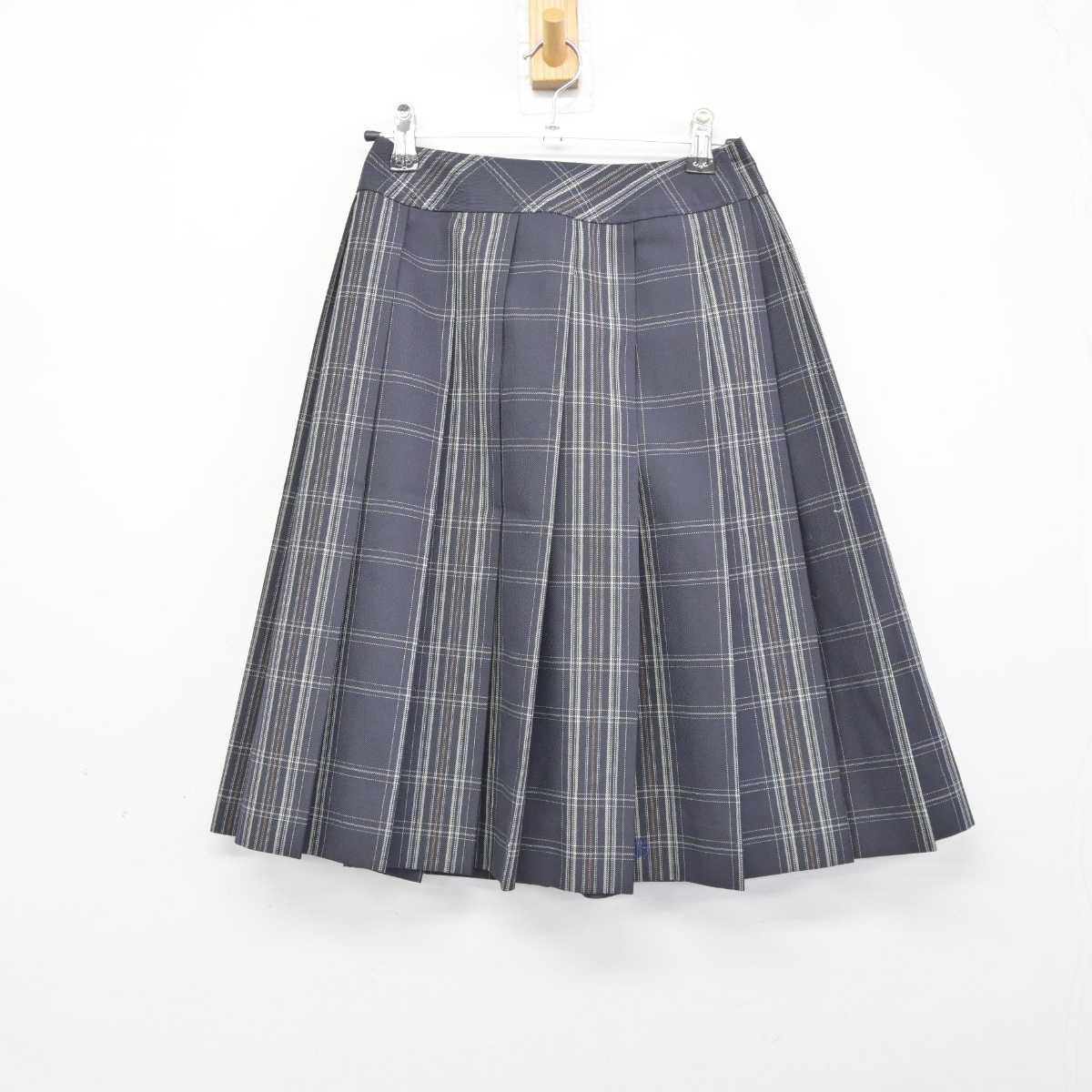 【中古】京都府 日吉ケ丘高等学校 女子制服 5点 (ブレザー・ニット・シャツ・スカート) sf043516