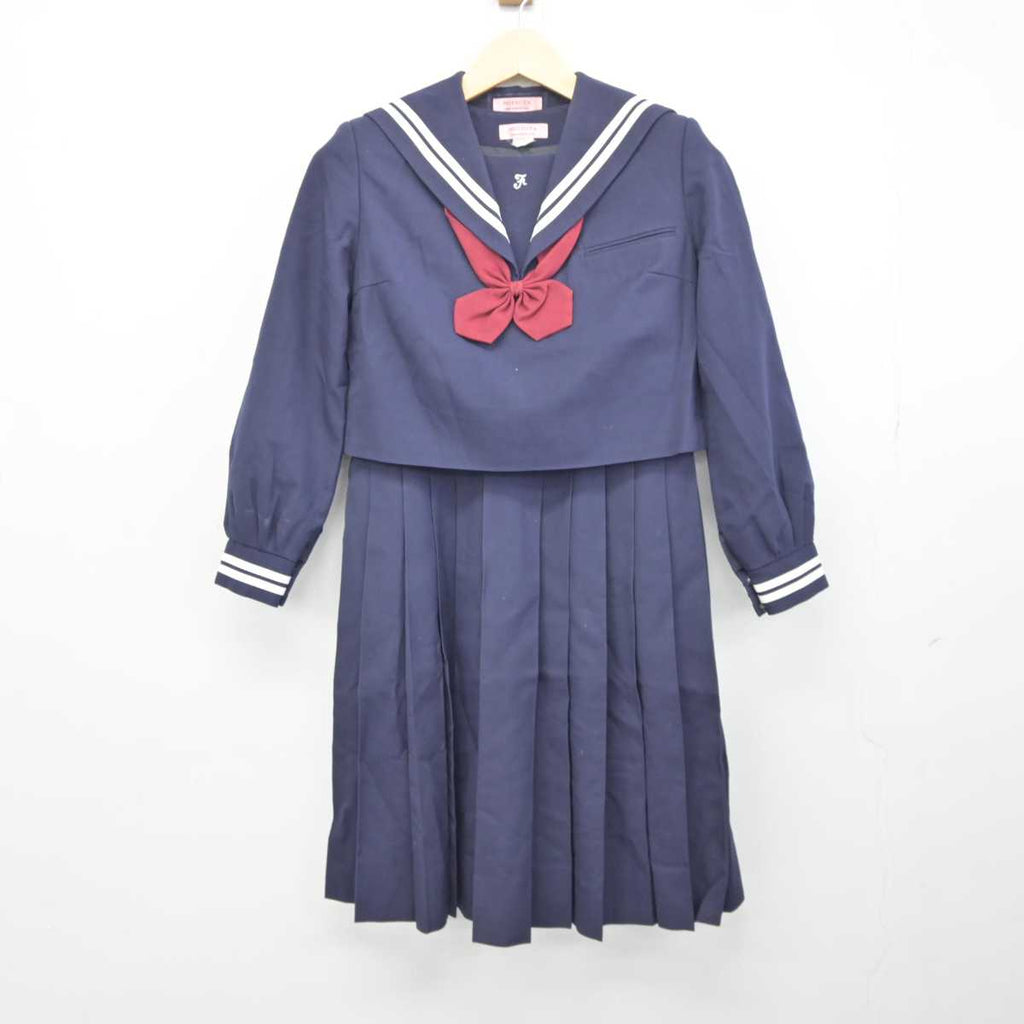 中古】熊本県 熊本市立二岡中学校 女子制服 3点 (セーラー服・ジャンパースカート) sf043521 | 中古制服通販パレイド