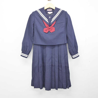 【中古】熊本県 熊本市立二岡中学校 女子制服 3点 (セーラー服・ジャンパースカート) sf043521