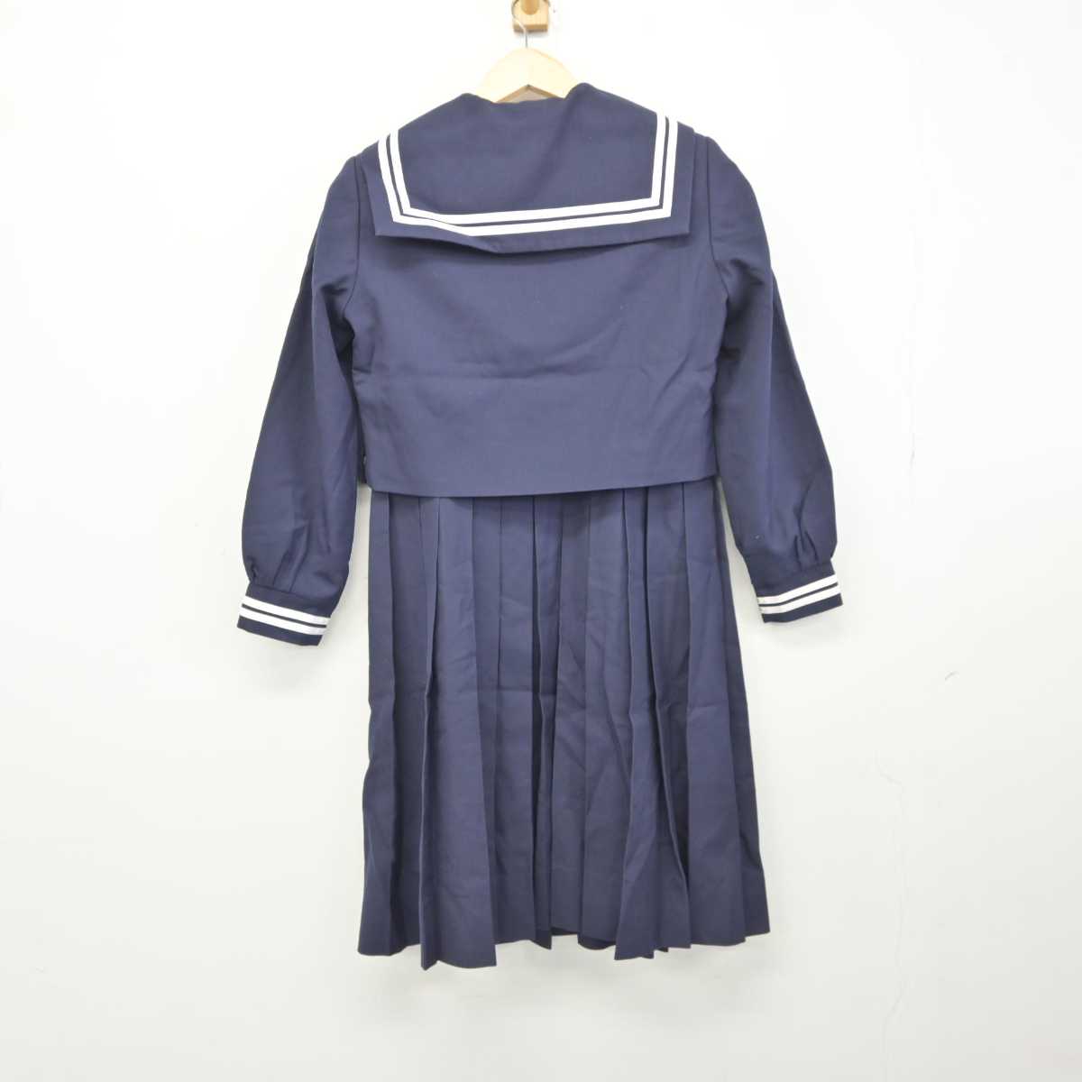 【中古】熊本県 熊本市立二岡中学校 女子制服 3点 (セーラー服・ジャンパースカート) sf043521