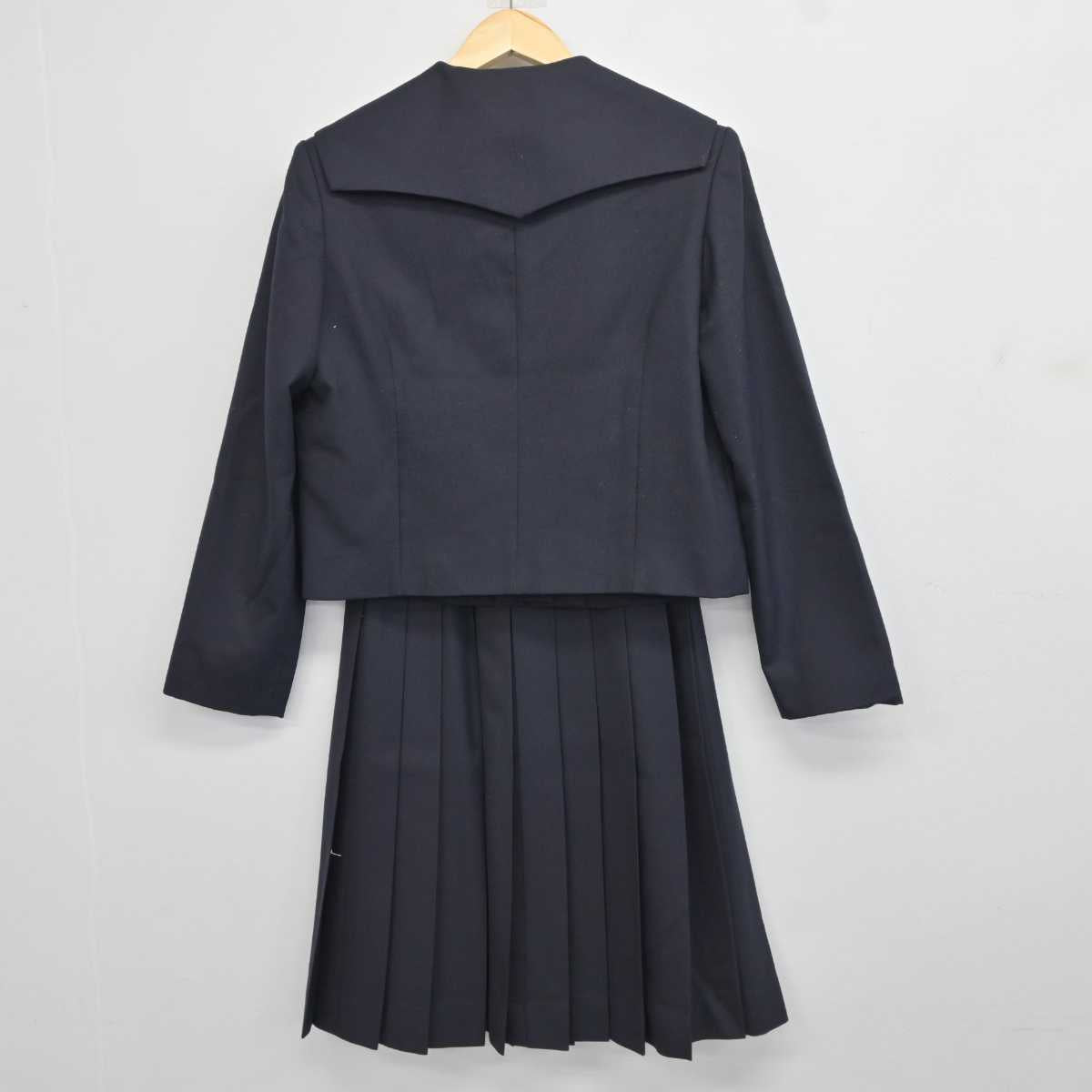 【中古】富山県 新湊中学校 女子制服 3点 (セーラー服・スカート) sf043532