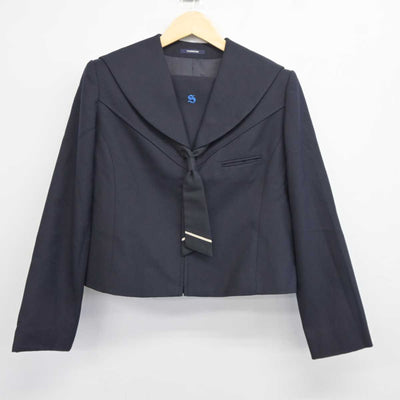 【中古】富山県 新湊中学校 女子制服 3点 (セーラー服・スカート) sf043532