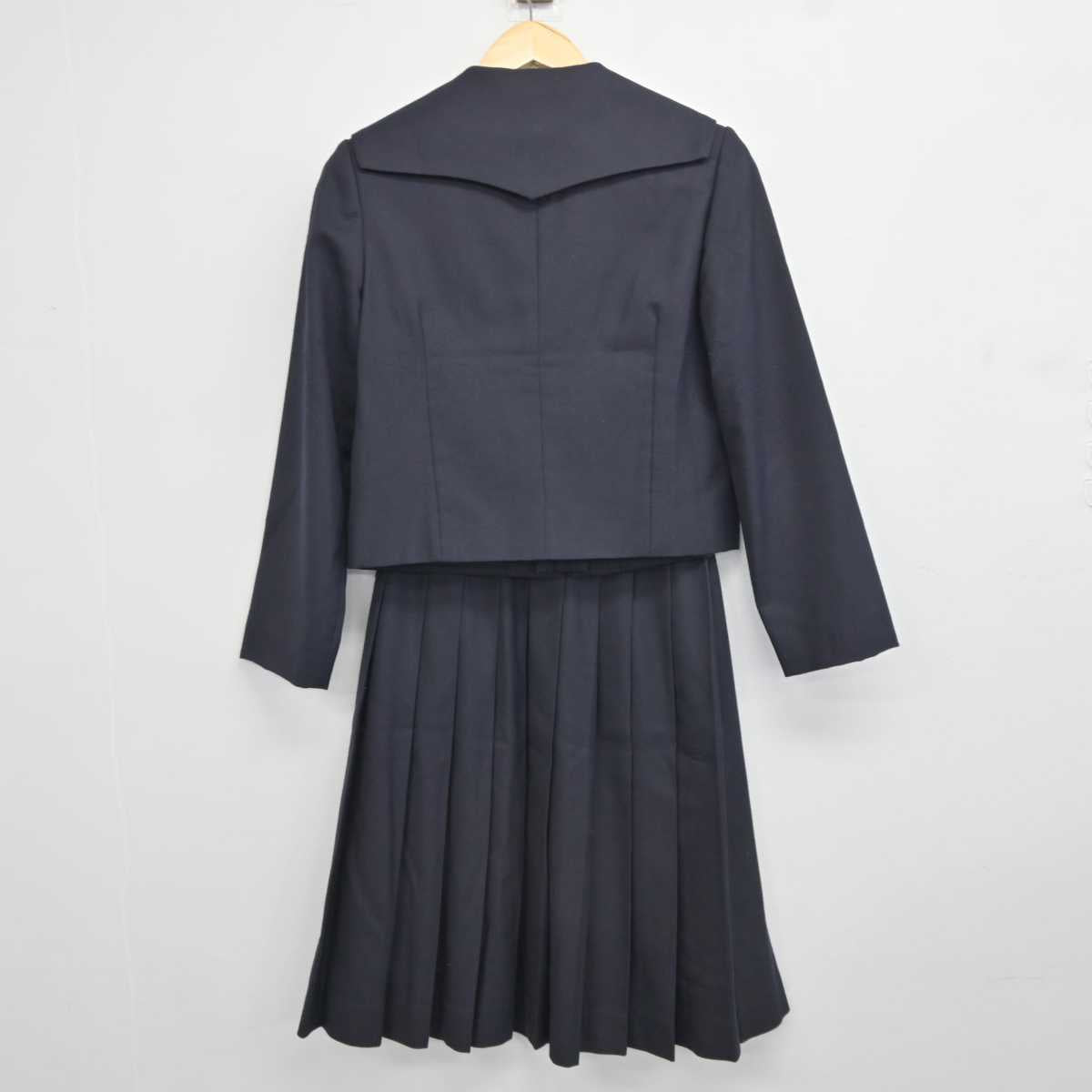 【中古】富山県 新湊中学校 女子制服 3点 (セーラー服・スカート) sf043533