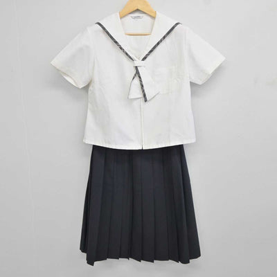 【中古】富山県 新湊中学校 女子制服 3点 (セーラー服・セーラー服・スカート) sf043534