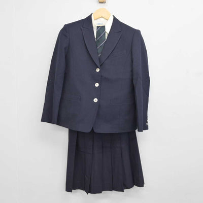 【中古】三重県 三重高等学校 女子制服 5点 (ブレザー・ニット・シャツ・スカート) sf043537