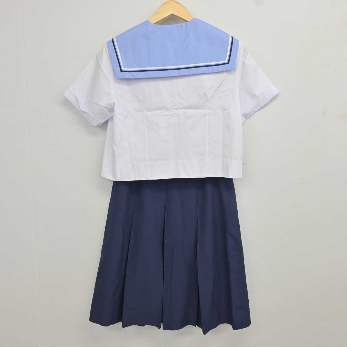 【中古】千葉県 貝塚中学校 女子制服 2点 (セーラー服・スカート) sf043541