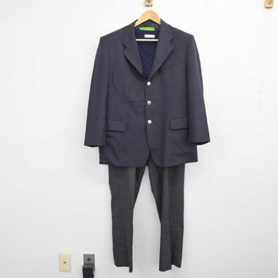 【中古】埼玉県 進修館高等学校 男子制服 4点 (ブレザー・ニット・ズボン) sf043552