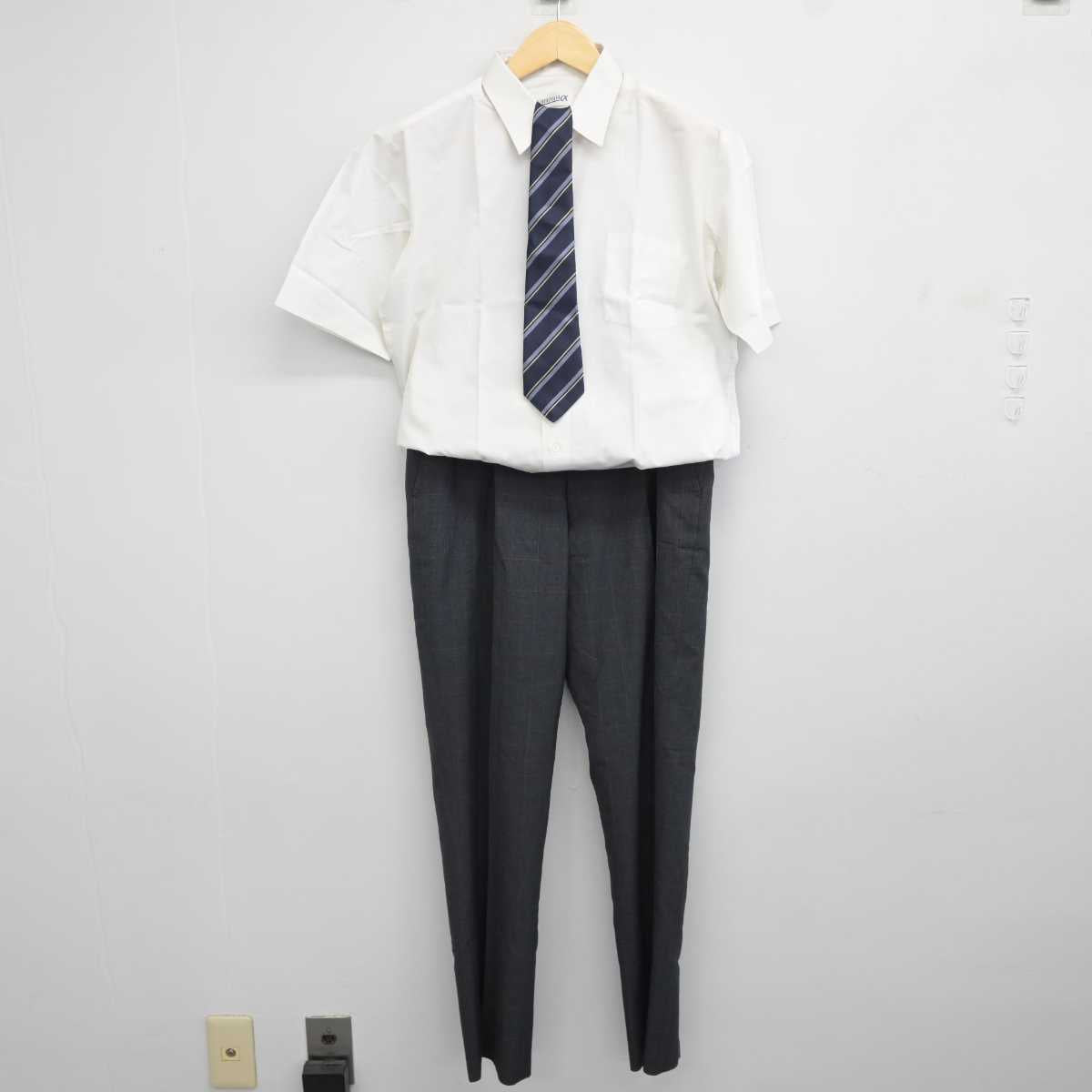 【中古】埼玉県 進修館高等学校 男子制服 3点 (シャツ・ズボン) sf043553