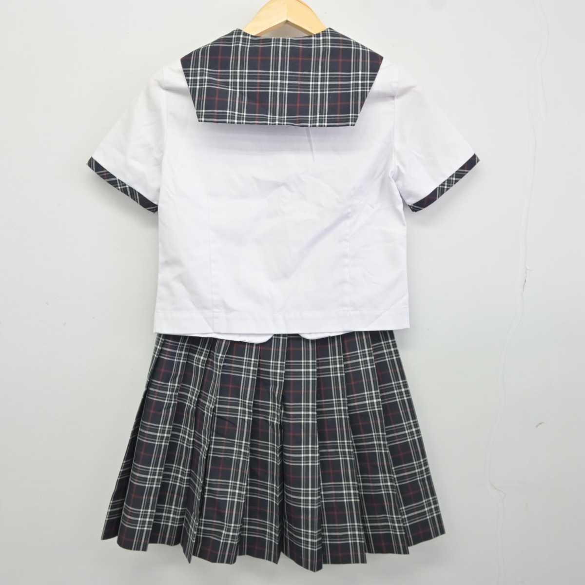 【中古】福岡県 福岡大学附属大濠中学校 女子制服 2点 (セーラー服・スカート) sf043570