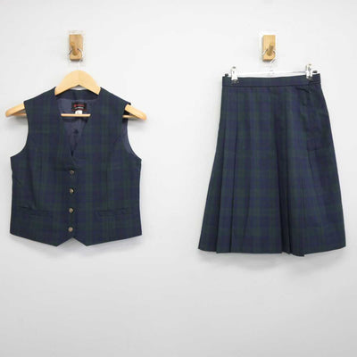 【中古】宮城県 田子中学校 女子制服 2点 (ベスト・スカート) sf043596