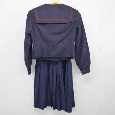 【中古】広島県 誠之中学校 女子制服 2点 (セーラー服・ジャンパースカート) sf043598