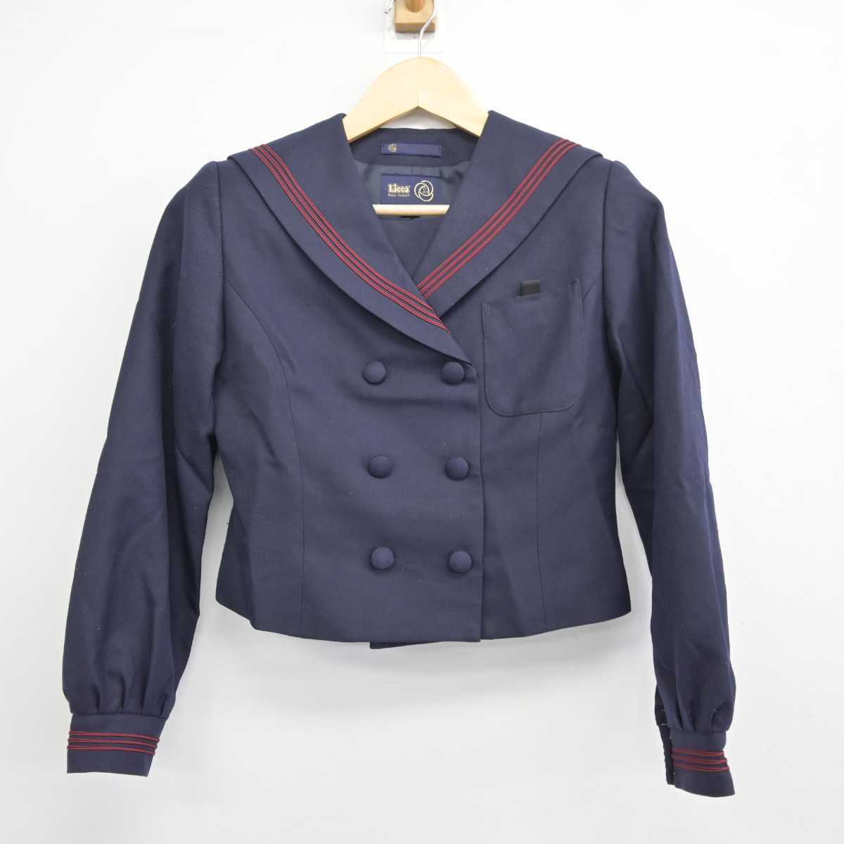 【中古】広島県 誠之中学校 女子制服 2点 (セーラー服・ジャンパースカート) sf043598