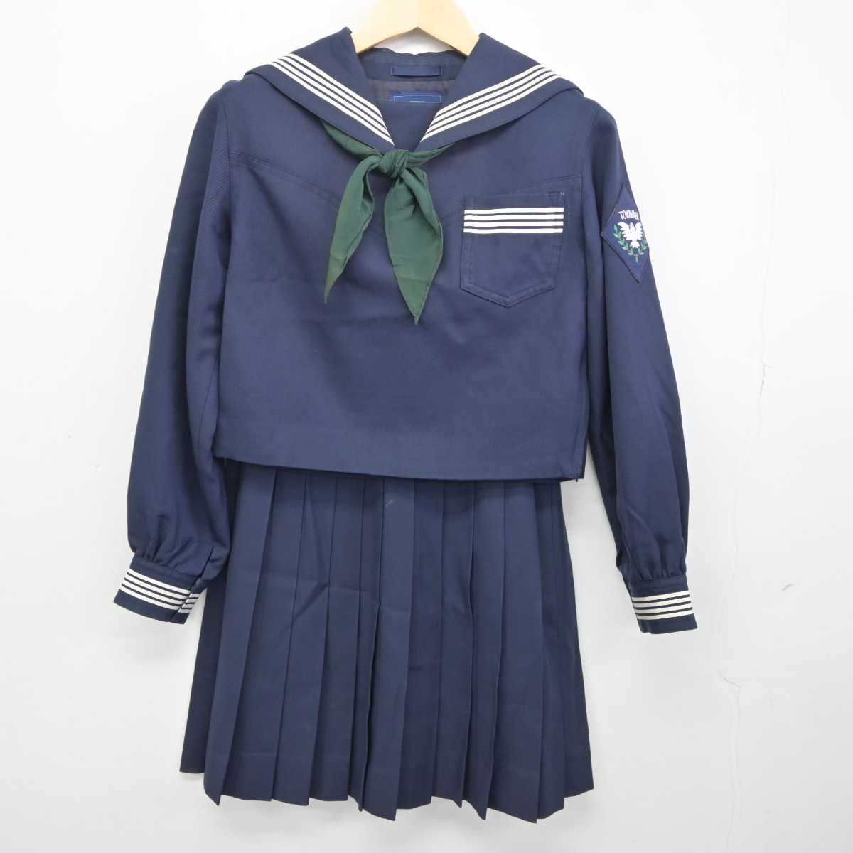 【中古】宮城県 常盤木学園高等学校 女子制服 3点 (セーラー服・スカート) sf043607