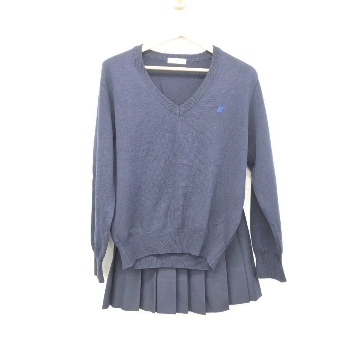 【中古】大阪府 関西大学第一中学校高等学校 女子制服 3点 (ブレザー・ニット・スカート) sf043615