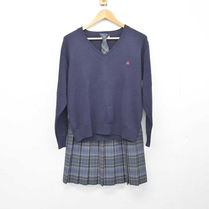 中古】東京都 昭和女子大学附属昭和中学校高等学校 女子制服 3点 (ニット・スカート) sf043622 | 中古制服通販パレイド