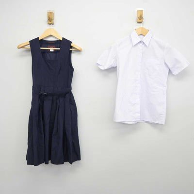 【中古】東京都 篠崎中学校 女子制服 2点 (シャツ・ジャンパースカート) sf043628