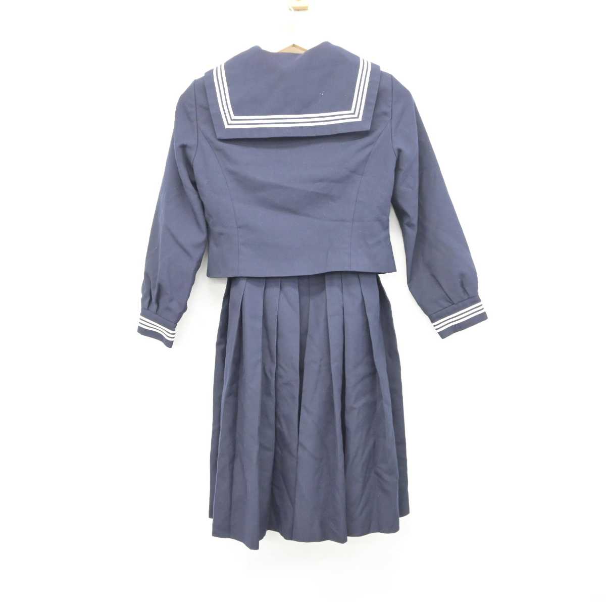 【中古】東京都 篠崎中学校 女子制服 3点 (セーラー服・ジャンパースカート) sf043629