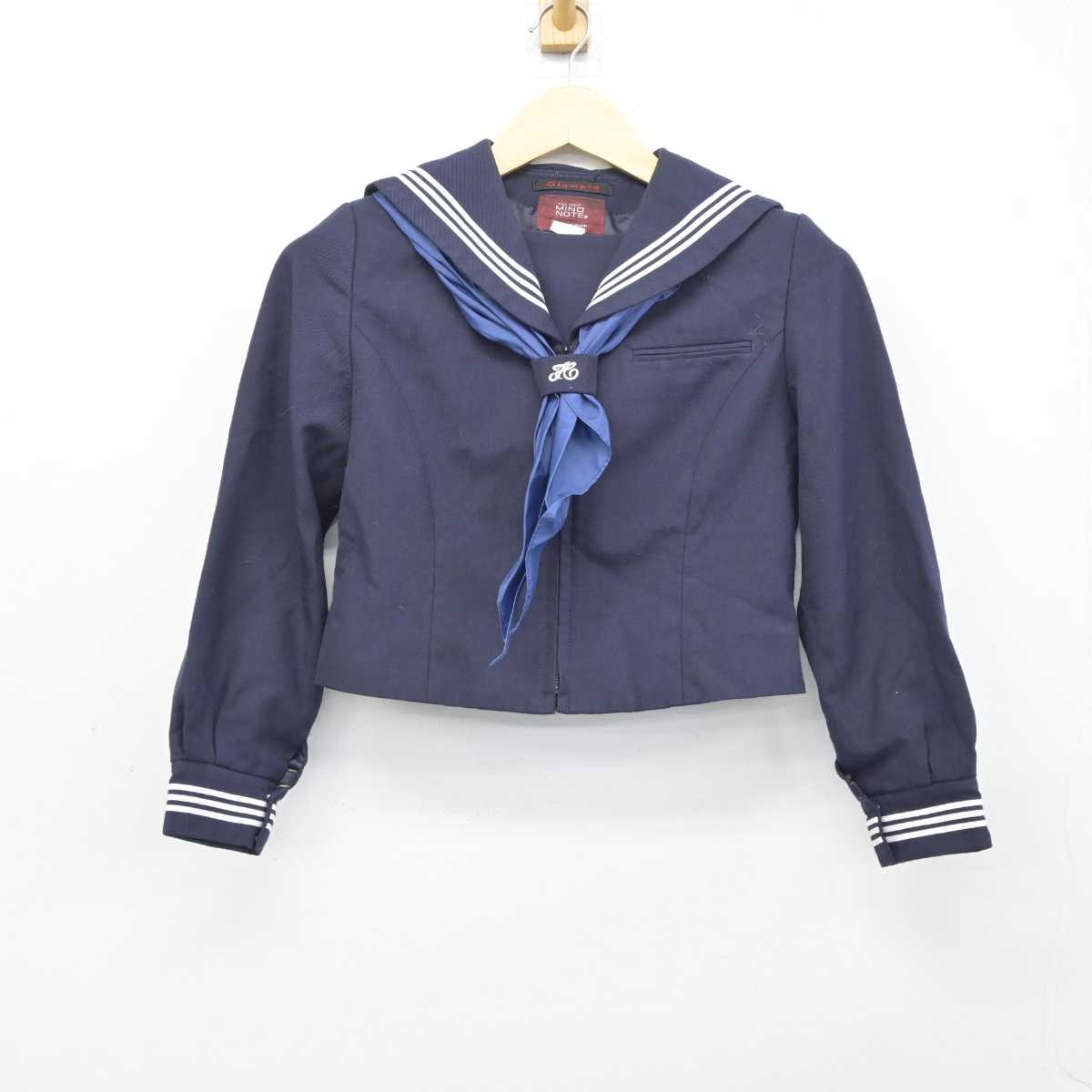 【中古】東京都 篠崎中学校 女子制服 3点 (セーラー服・ジャンパースカート) sf043629