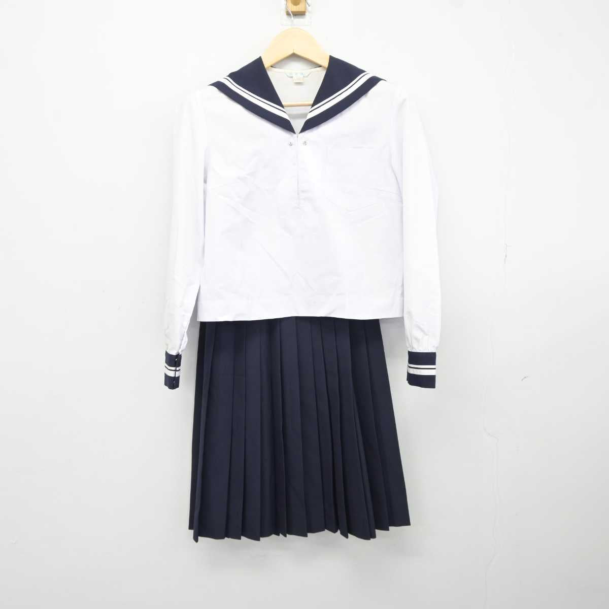 【中古】高知県 土佐女子中学高等学校 女子制服 4点 (セーラー服・セーラー服・スカート) sf043651