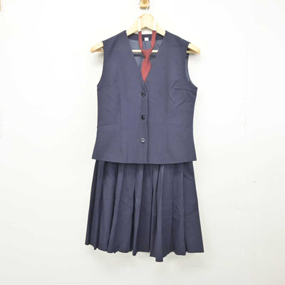 【中古】新潟県 新発田高等学校 女子制服 4点 (ブレザー・ベスト・スカート) sf043658