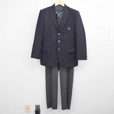 【中古】茨城県 石岡第一高等学校 男子制服 3点 (ブレザー・ズボン) sf043676