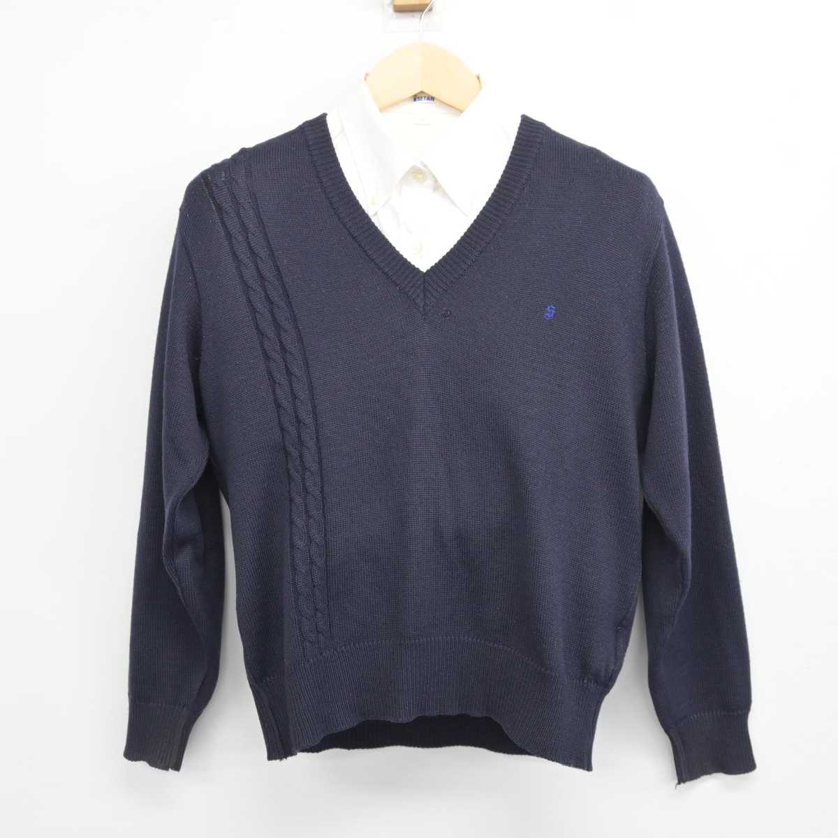 【中古】東京都 白梅学園高等学校 女子制服 1点 (ニット・シャツ) sf043685