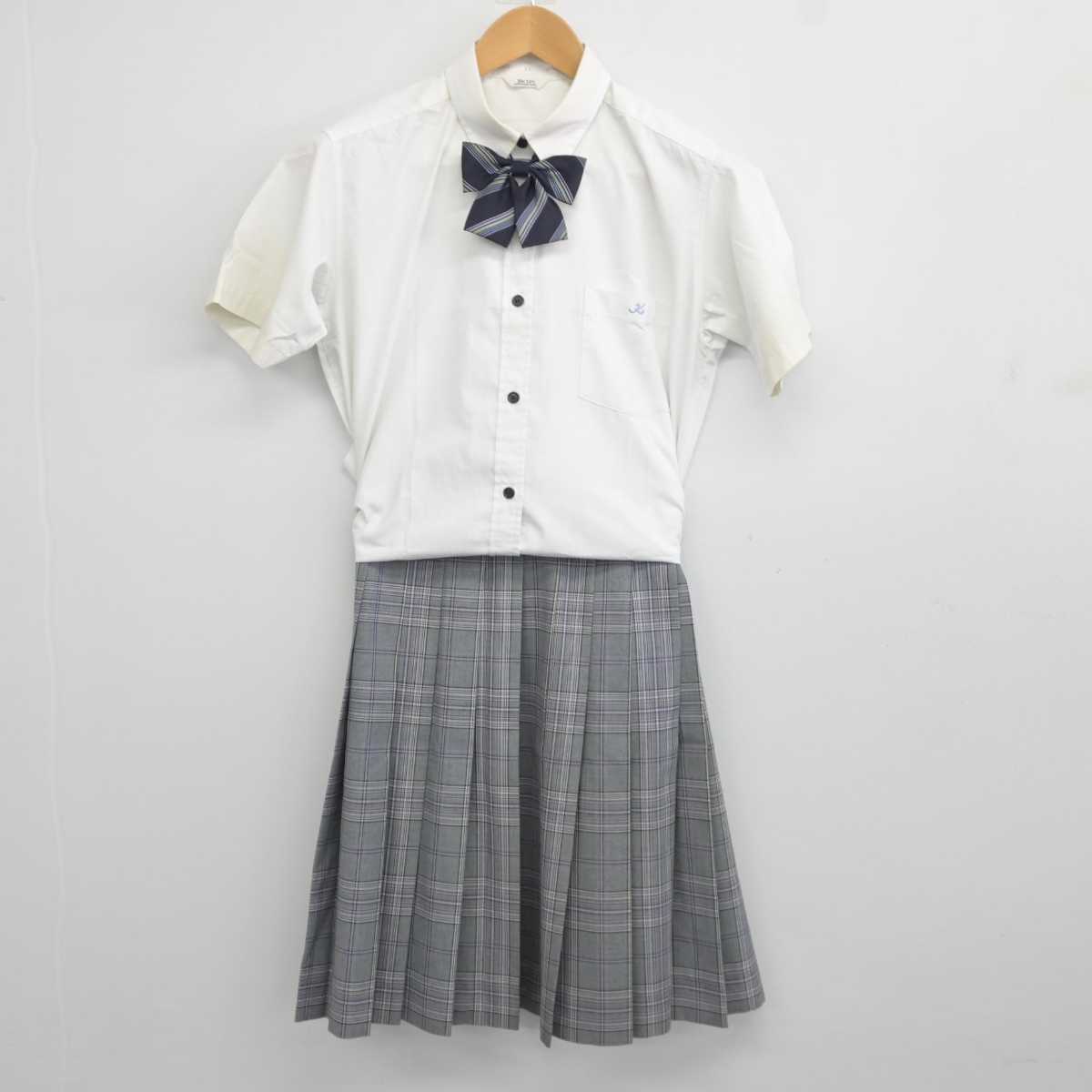 【中古】茨城県 霞ヶ浦高等学校 女子制服 3点 (シャツ・スカート) sf043687