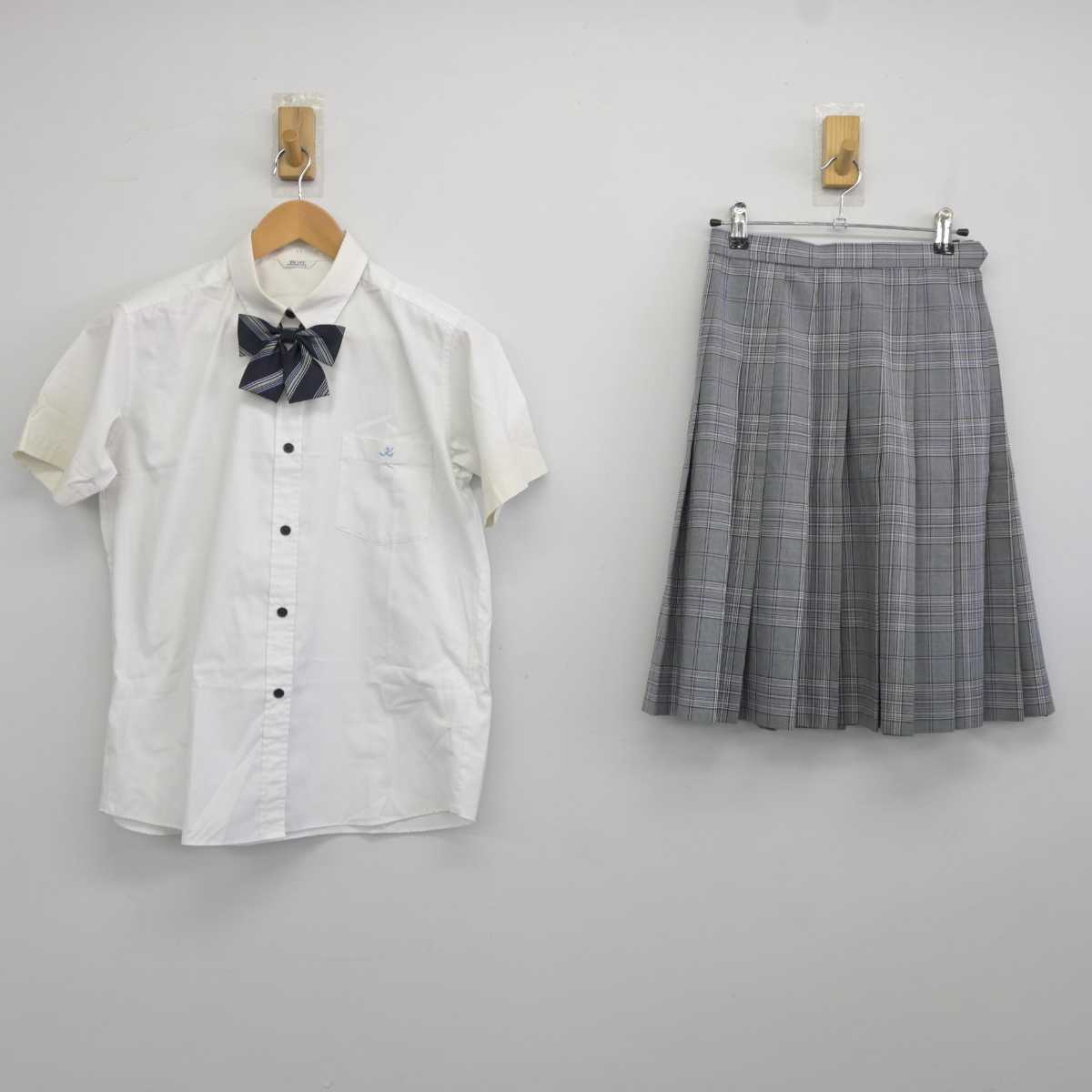 【中古】茨城県 霞ヶ浦高等学校 女子制服 3点 (シャツ・スカート) sf043687