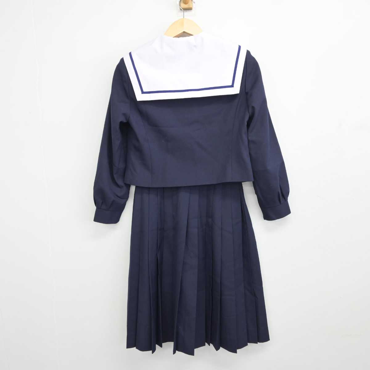 【中古】愛知県 東星中学校 女子制服 4点 (セーラー服・ニット・スカート) sf043690