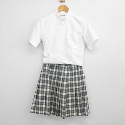 【中古】東京都 日本大学豊山女子中学校・高等学校 女子制服 3点 (ニットベスト・シャツ・スカート) sf043695