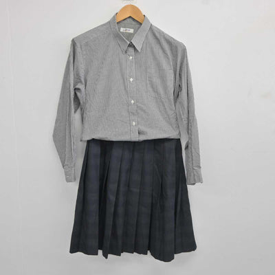 【中古】福井県 啓新高等学校 女子制服 3点 (ブレザー・シャツ・スカート) sf043705