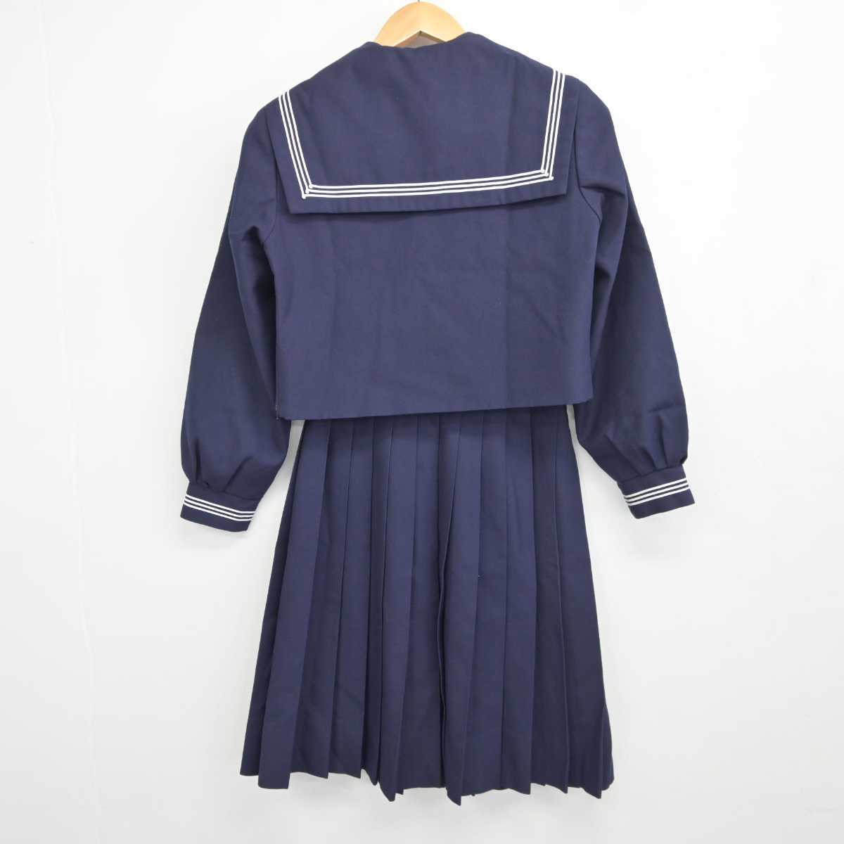 【中古】奈良県 高取中学校 女子制服 3点 (セーラー服・スカート) sf043708