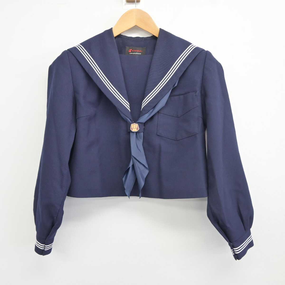 【中古】奈良県 高取中学校 女子制服 3点 (セーラー服・スカート) sf043708