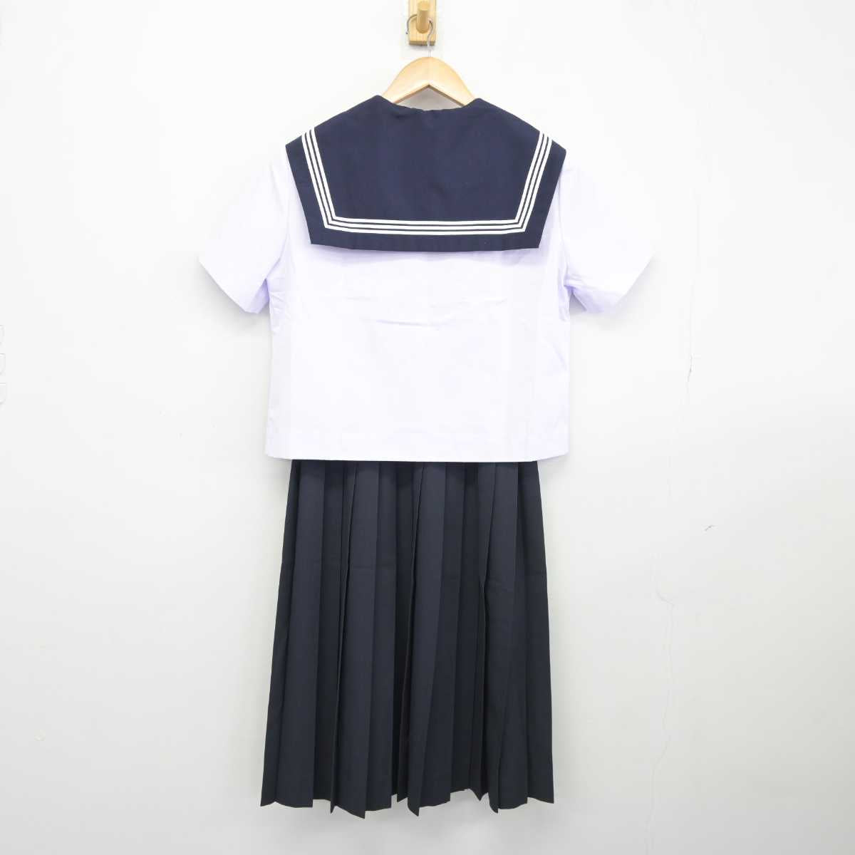 【中古】愛知県 岡崎市立六ツ美中学校 女子制服 3点 (セーラー服・スカート) sf043735