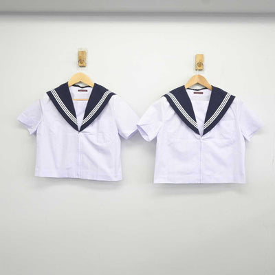 【中古】愛知県 岡崎市立六ツ美中学校 女子制服 3点 (セーラー服・スカート) sf043735