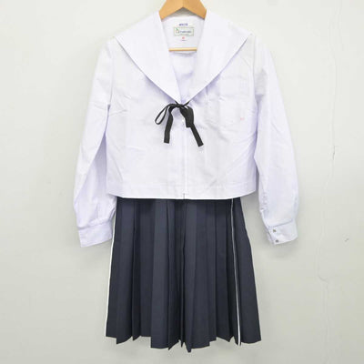 【中古】愛知県 菊里高等学校 女子制服 4点 (セーラー服・スカート) sf043748