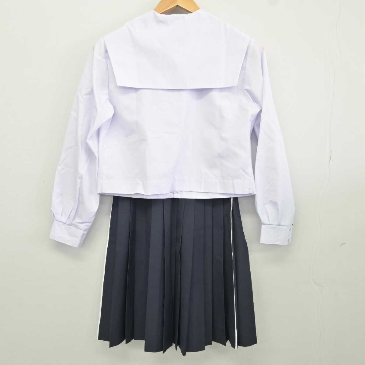 【中古】愛知県 菊里高等学校 女子制服 4点 (セーラー服・スカート) sf043748