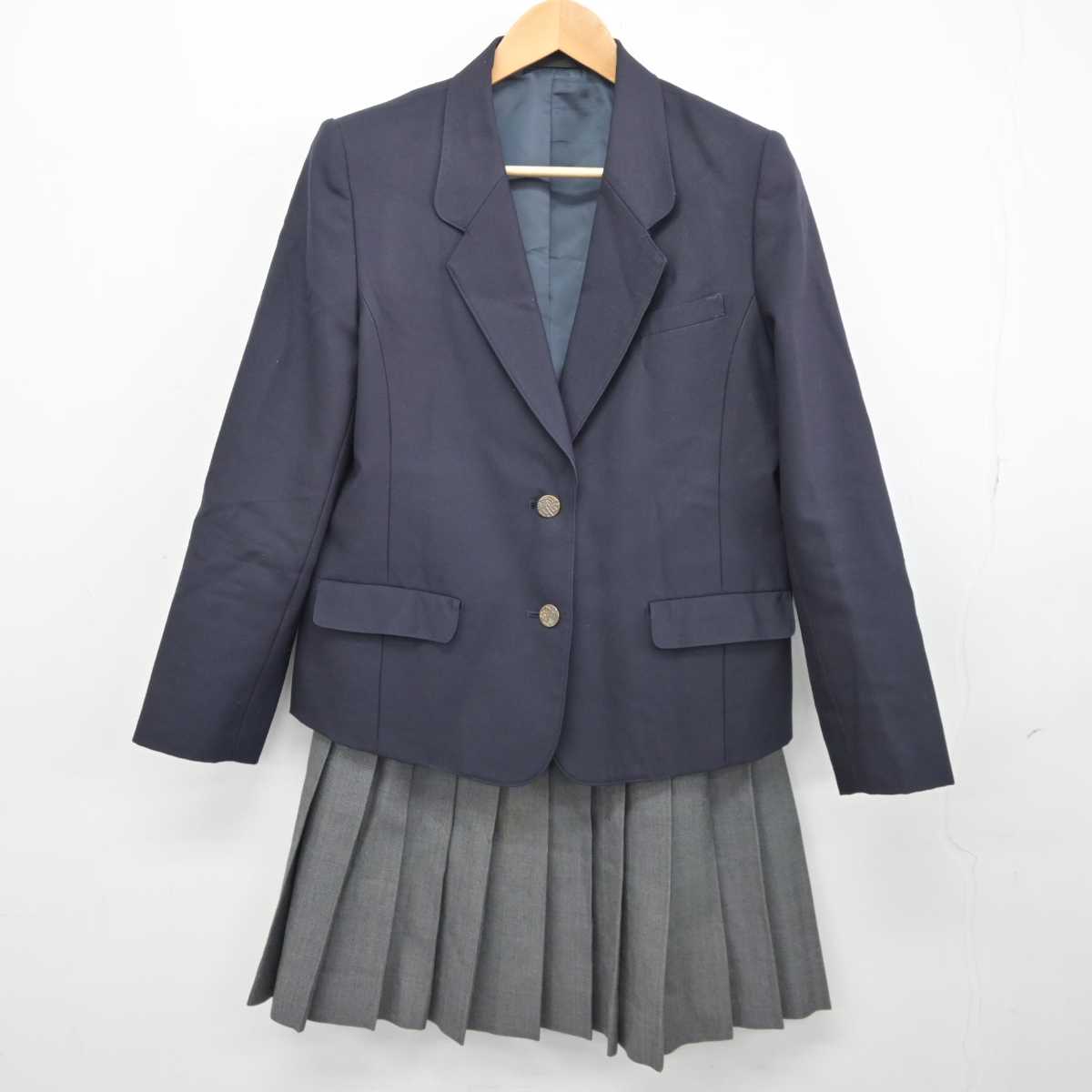 【中古】東京都 狛江高等学校 女子制服 2点 (ブレザー・スカート) sf043754