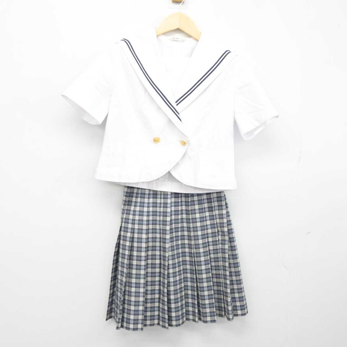 【中古】香川県 香川誠陵高等学校 女子制服 2点 (セーラー服・スカート) sf043769