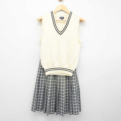 【中古】香川県 香川誠陵高等学校 女子制服 2点 (ニットベスト・スカート) sf043770