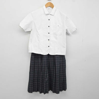 【中古】福岡県 福岡農業高等学校 女子制服 2点 (シャツ・スカート) sf043784