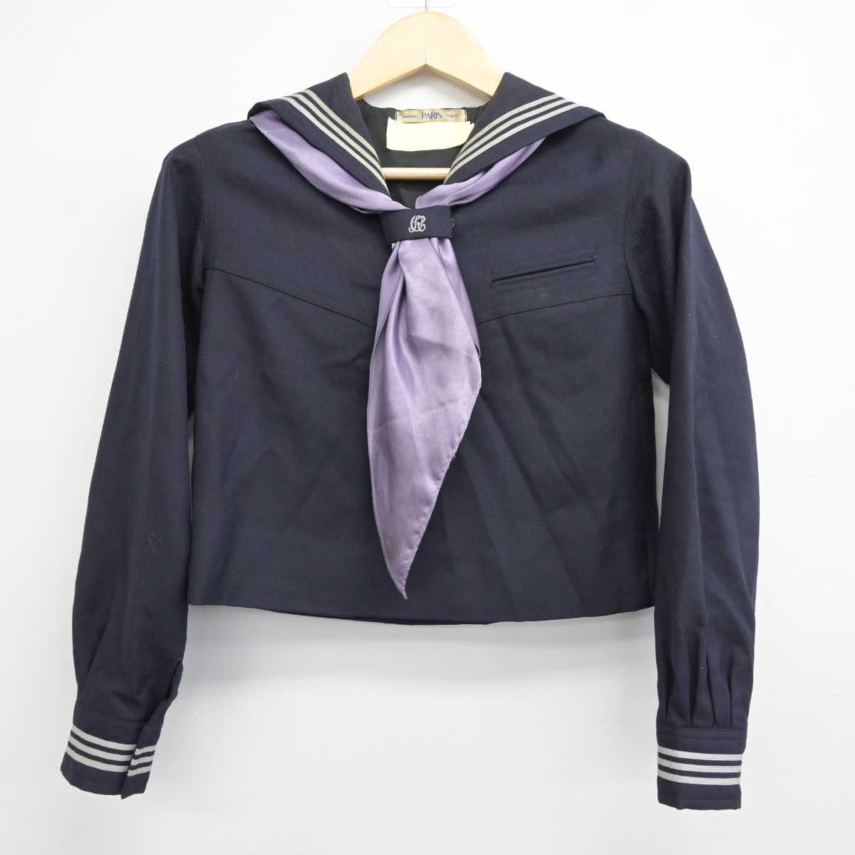 【中古】埼玉県 大妻嵐山中学校 女子制服 3点 (セーラー服・スカート) sf043810