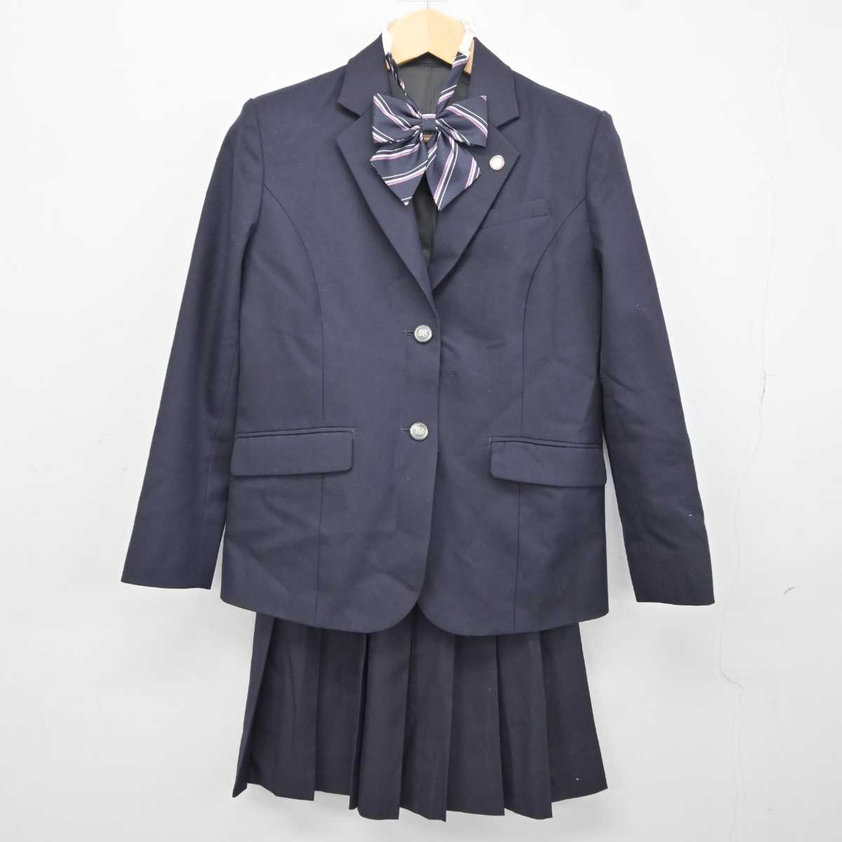 【中古】埼玉県 大妻嵐山高等学校 女子制服 5点 (ブレザー・ニット・スカート) sf043813