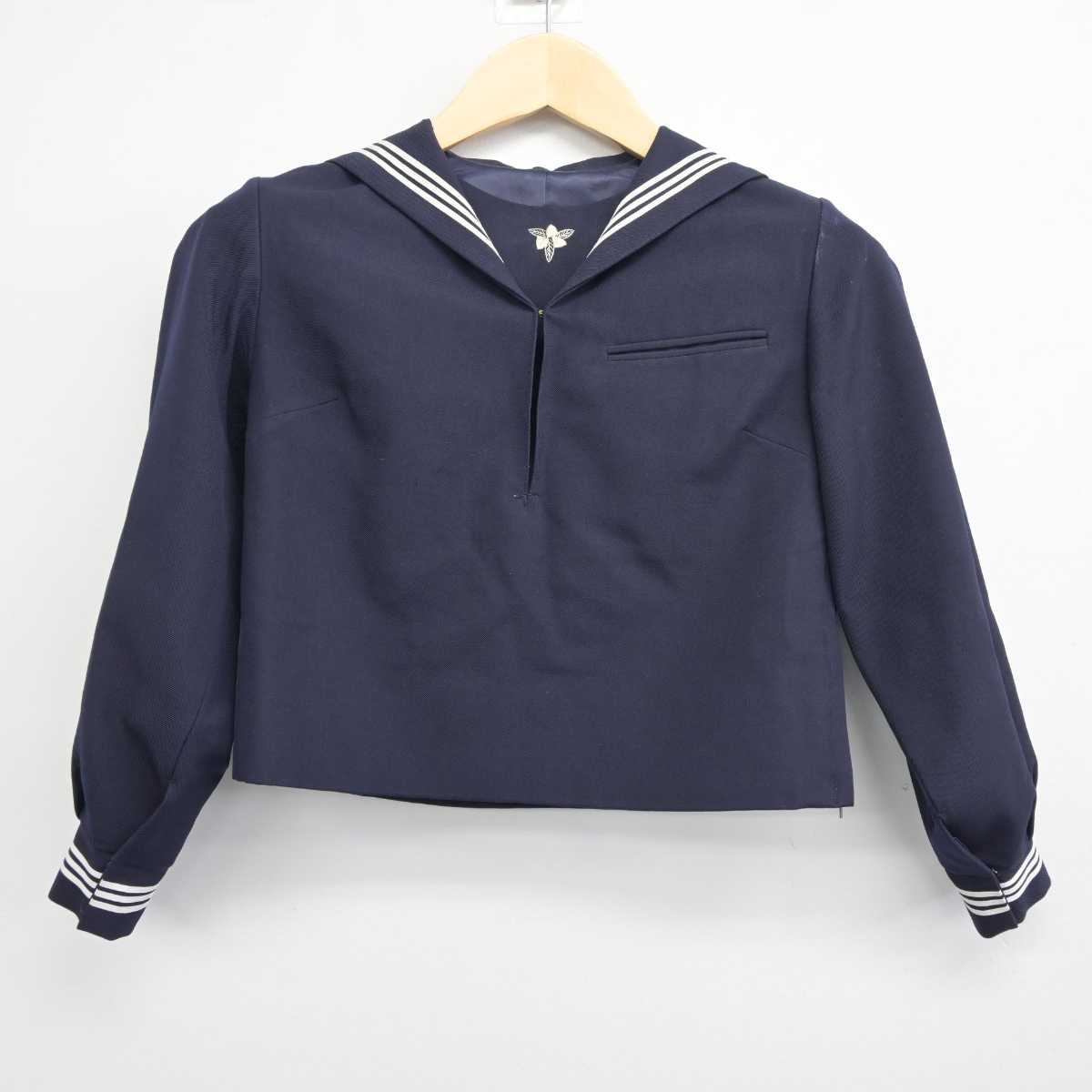 【中古】東京都 成蹊高等学校 女子制服 2点 (セーラー服・スカート) sf043828