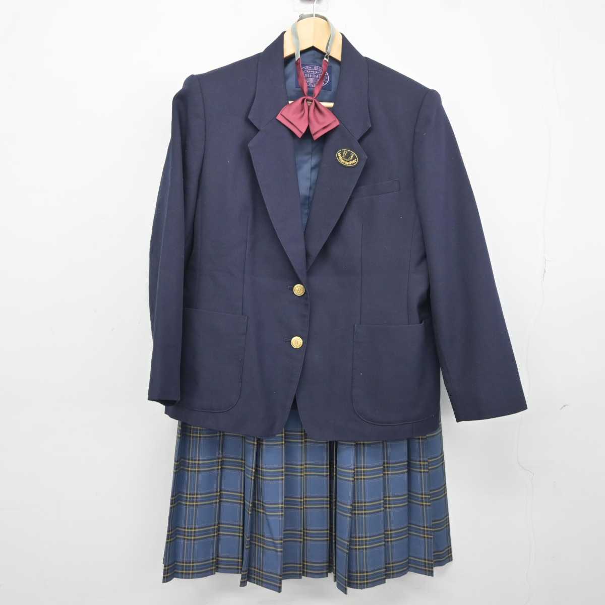 【中古】埼玉県 吉岡中学校 女子制服 3点 (ブレザー・スカート) sf043832