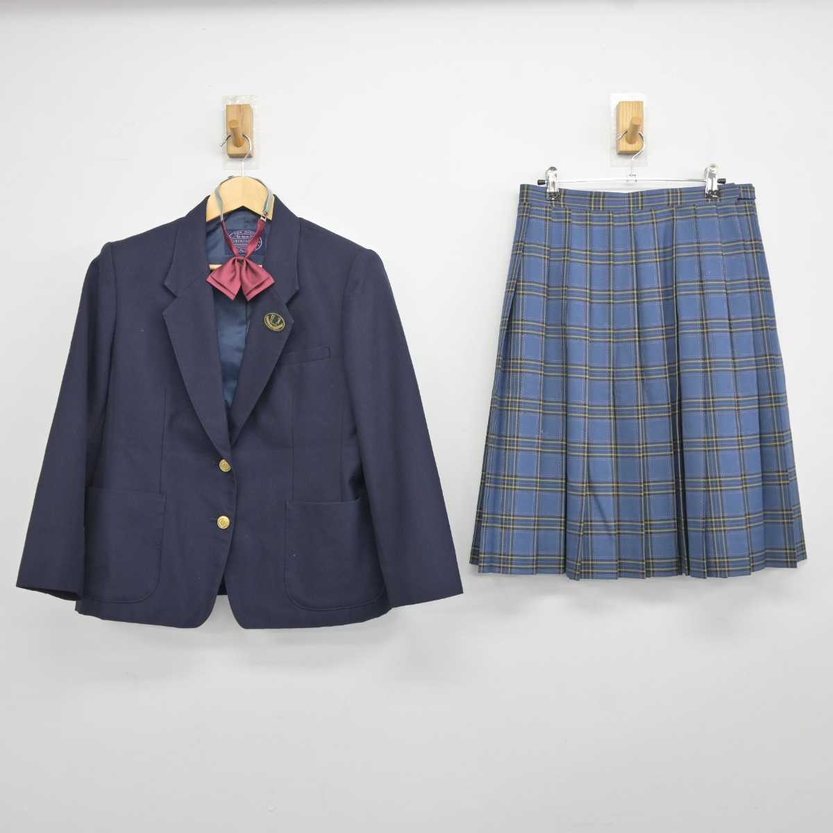 【中古】埼玉県 吉岡中学校 女子制服 3点 (ブレザー・スカート) sf043832