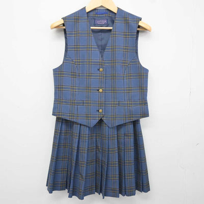 【中古】埼玉県 吉岡中学校 女子制服 2点 (ベスト・スカート) sf043835