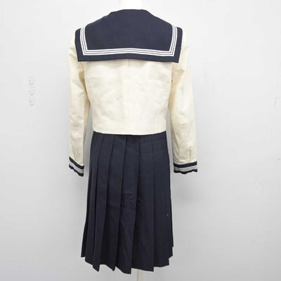 【中古】福岡県 博多女子高等学校 女子制服 4点 (セーラー服・ニット・ジャンパースカート) sf043845