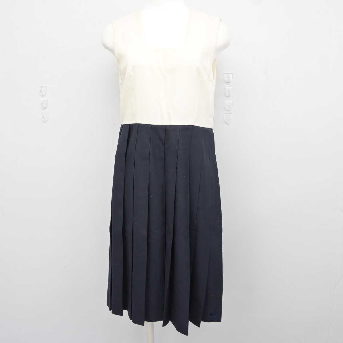 【中古】福岡県 博多女子高等学校 女子制服 4点 (セーラー服・ニット・ジャンパースカート) sf043845