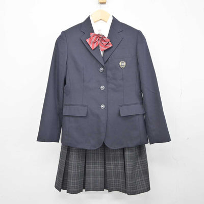 【中古】大阪府 阿武野高等学校 女子制服 6点 (ブレザー・ニット・シャツ・スカート) sf043877